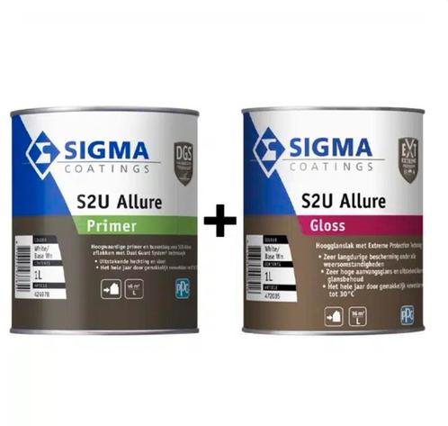 Diverse Sigma Allure Primer en Gloss, Doe-het-zelf en Verbouw, Verf, Beits en Lak, Nieuw, Verf, Minder dan 5 liter, Wit, Ophalen of Verzenden