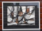 Schilderij boten klein handgemaakt, uniek er is er maar 1 va, Ophalen, Gebruikt, 50 tot 75 cm, Schilderij