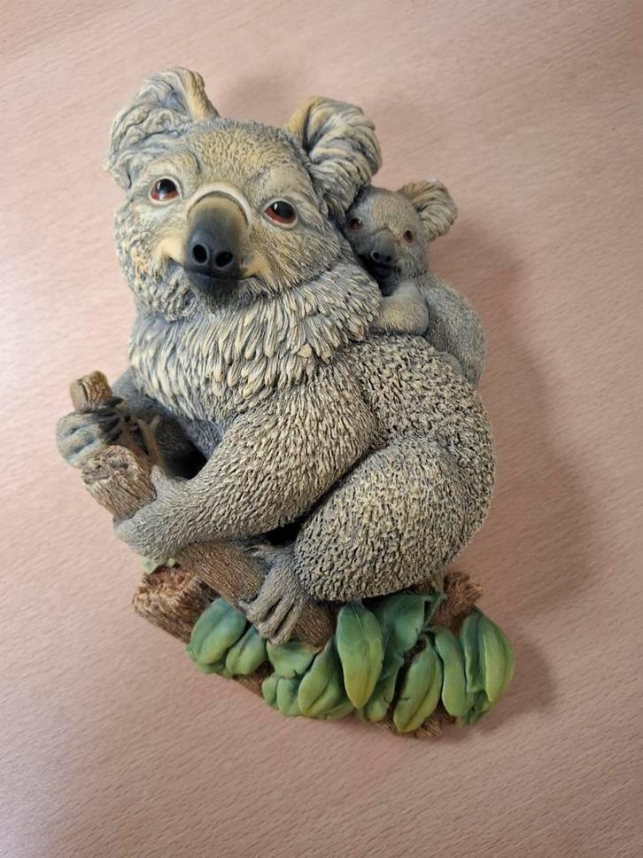 Koala met jong vintage wandplaquette Bossons, Antiek en Kunst, Curiosa en Brocante, Ophalen of Verzenden