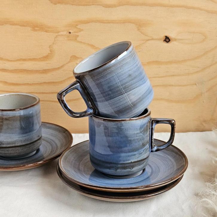 Ambacht Volendam blauw kop en schotel | per stuk, Huis en Inrichting, Keuken | Servies, Zo goed als nieuw, Kop(pen) en/of Schotel(s)