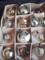 Oude kerstballen Ajeko lichtgroen/zilver/goud, Diversen, Ophalen of Verzenden, Gebruikt