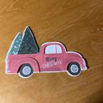 3d plaatje kerst auto 3, Ophalen of Verzenden, Nieuw, Kerst, Knipvel