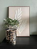 PTMD vaas luipaard goud/zwart nieuw, Overige kleuren, Nieuw, Ophalen of Verzenden, Glas