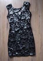 Zwarte Jurk met Pailletten (S), Zwart, Ophalen of Verzenden, Zo goed als nieuw, Knielengte