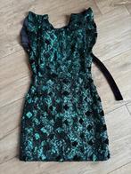 ZARA GROEN PAILLETEN FEEST DAMES JURK, MAAT; XS, Zara, Ophalen of Verzenden, Zo goed als nieuw, Knielengte