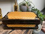 Chinese vintage kist hout met riet Chinees groot model, Huis en Inrichting, Woonaccessoires | Kisten, Gebruikt, Overige materialen