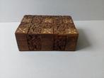 Houten kistje/houtsnijwerk ingelegd met bone, Ophalen of Verzenden