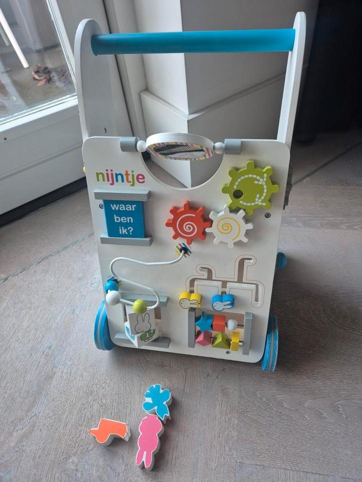 Nijntje Loopwagen (hout). Leerzaam en Leuk!, Kinderen en Baby's, Speelgoed | Babyspeelgoed, Gebruikt, Overige typen, Met wieltjes