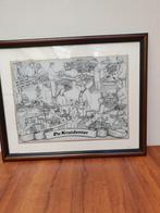 Glasgravure "De Kruidenier ",, Antiek en Kunst, Kunst | Etsen en Gravures, Ophalen of Verzenden