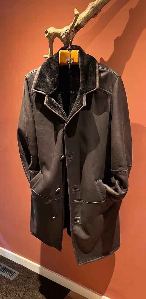 Lammy Coat heren, maat L, Kleding | Heren, Jassen | Winter, Zo goed als nieuw, Maat 52/54 (L), Bruin, Ophalen