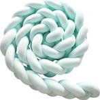 Gevlochten bedomrander - bedbumper 3 meter lichtblauw, Ophalen of Verzenden, Nieuw, Kleed of Kussen