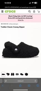 Crocs sloffen - teddy - zwart - 27/28 (c10), Ophalen of Verzenden, Zo goed als nieuw, Jongen of Meisje, Overige typen