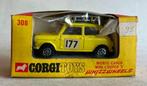 Mini Cooper S Monte Carlo Whizzwheels Corgi Toys # 308(2)., Ophalen of Verzenden, Gebruikt, Auto, Corgi