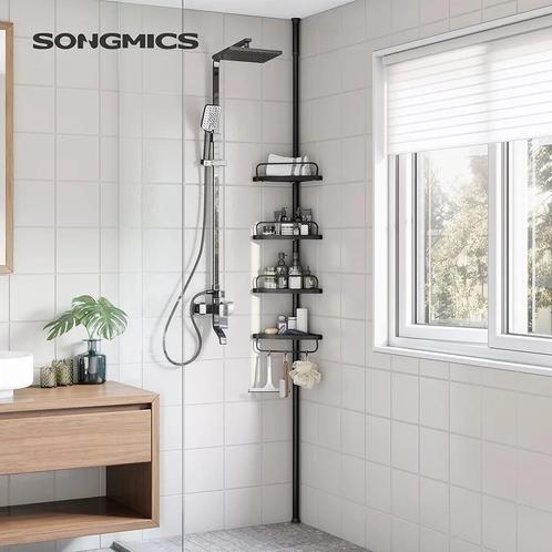 SONGMICS Doucheplank Badkamerplank telescopische rek, Huis en Inrichting, Badkamer | Badtextiel en Accessoires, Nieuw, Overige typen