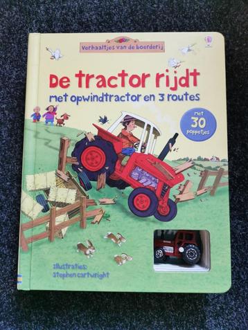 De tractor rijdt met opwindtractor en 3 routes beschikbaar voor biedingen