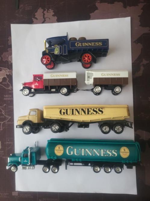 RECLAME BIER TRUCKS -20B -  GUINNESS   / 4 items., Verzamelen, Biermerken, Nieuw, Reclamebord, Plaat of Schild, Overige merken