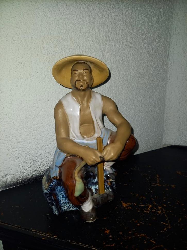 Mudman modderman zittende man houthakker, Antiek en Kunst, Kunst | Niet-Westerse kunst, Ophalen of Verzenden