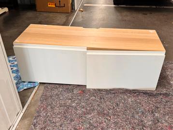 Mooie TV Meubel - Eikenhout & Wit beschikbaar voor biedingen