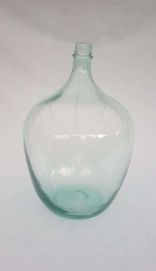 Grote glazen fles / oude gistfles - H 52cm, Huis en Inrichting, Woonaccessoires | Vazen, Gebruikt, Overige kleuren, 50 tot 75 cm