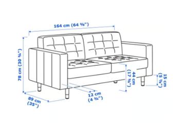 2-zits bank Ikea Landskrona donkergrijs - afbeelding 4
