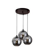 Hanglamp Illusion Smoking glass 3 lichts, Huis en Inrichting, Lampen | Hanglampen, Ophalen, Zo goed als nieuw, Minder dan 50 cm