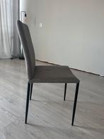 Grijze Eetkamerstoelen - Set van 6, Ophalen, Gebruikt, Metaal, Grijs