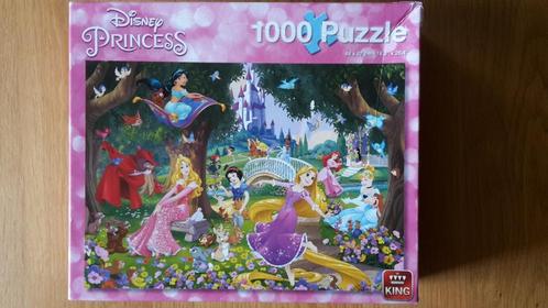 King Disney Princess puzzel A beautiful day 1000 stukjes, Hobby en Vrije tijd, Denksport en Puzzels, Gebruikt, Legpuzzel, 500 t/m 1500 stukjes