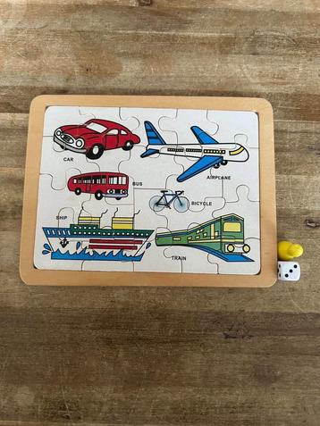 Houten 20 stukjes puzzel: voertuigen  beschikbaar voor biedingen