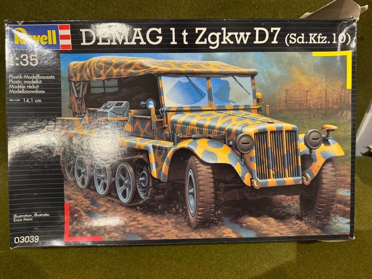 Revell 3039 1/35 Demag sd.kfz 10- 1 ton Zgkw D7, Hobby en Vrije tijd, Modelbouw | Auto's en Voertuigen, Nieuw, Tank, 1:32 tot 1:50