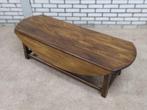 Hangoor salontafel donker eiken ovaal, Ophalen, Gebruikt, 100 tot 150 cm, 50 tot 100 cm