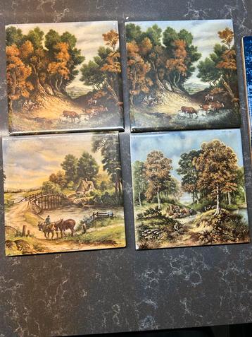 Vintage Sphinx Tegels - Set van 4 beschikbaar voor biedingen