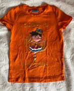 Oranje T-shirt koningsdag maat maat 110-116, Kinderen en Baby's, Carnavalskleding en Verkleedspullen, Meisje, 110 t/m 116, Gebruikt