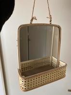 Rotan spiegeltje met plankje, Ophalen, Minder dan 50 cm, Zo goed als nieuw, Minder dan 100 cm