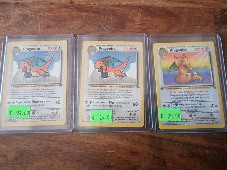 3 dragonite kaarten 2x dragonite promo 5 en dragonite 19/62, Hobby en Vrije tijd, Verzamelkaartspellen | Pokémon, Zo goed als nieuw