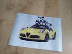 Canvas poster alfa Romeo 4c, Minder dan 50 cm, Nieuw, Ophalen of Verzenden, Foto of Poster