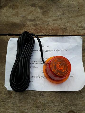 Zijmarkeringlamp rond 6 leds-contourlamp oranje 13/24 volt beschikbaar voor biedingen