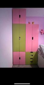 VIJF kinderkasten !!! roze/groen – veel opbergruimte!!!, Huis en Inrichting, Ophalen, Gebruikt, Met klep(pen), 50 tot 100 cm