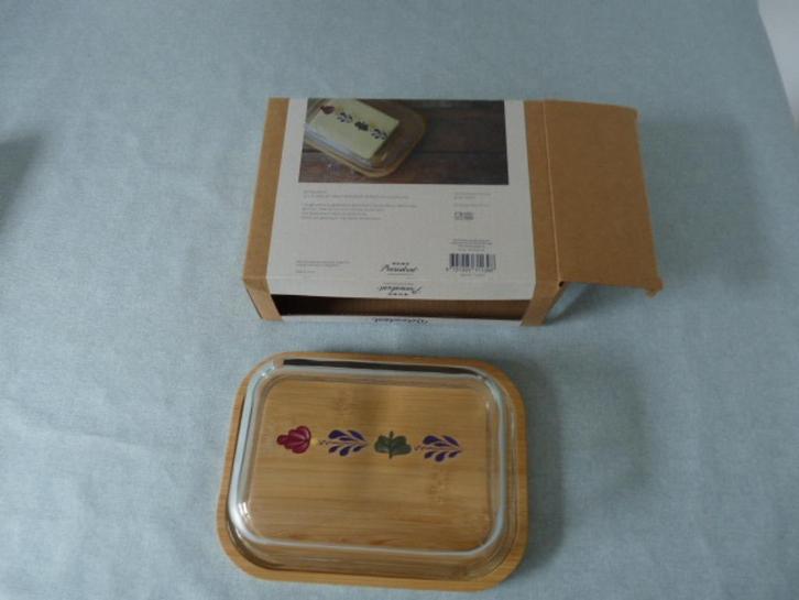 Boerenbont botervloot met glazen deksel Nieuw, Huis en Inrichting, Keuken | Servies, Nieuw, Overige typen, Boerenbont, Overige materialen