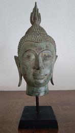 Oud Bronzen Boeddha hoofd., Ophalen of Verzenden