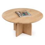 Massief eiken salontafel Victoria rond 80CM, Huis en Inrichting, Tafels | Salontafels, Ophalen, 50 tot 100 cm, Nieuw, 50 tot 100 cm