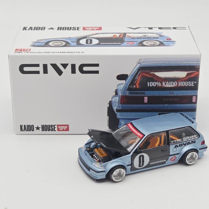 Mini GT Honda Civic EF Roulette V1 - Nieuw in doos!, Hobby en Vrije tijd, Modelauto's | Overige schalen, Nieuw, Auto, Ophalen of Verzenden