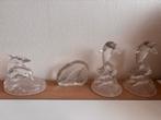 Glazen Dolfijnen Set 4 stuks - Kristal Decoratie, Antiek en Kunst, Antiek | Glas en Kristal, Ophalen of Verzenden