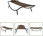 Ligbed Lounge bed Zonne stoel Tuinbed bruin 90x200cm, Tuin en Terras, Ligbedden, Ophalen, Nieuw, Aluminium