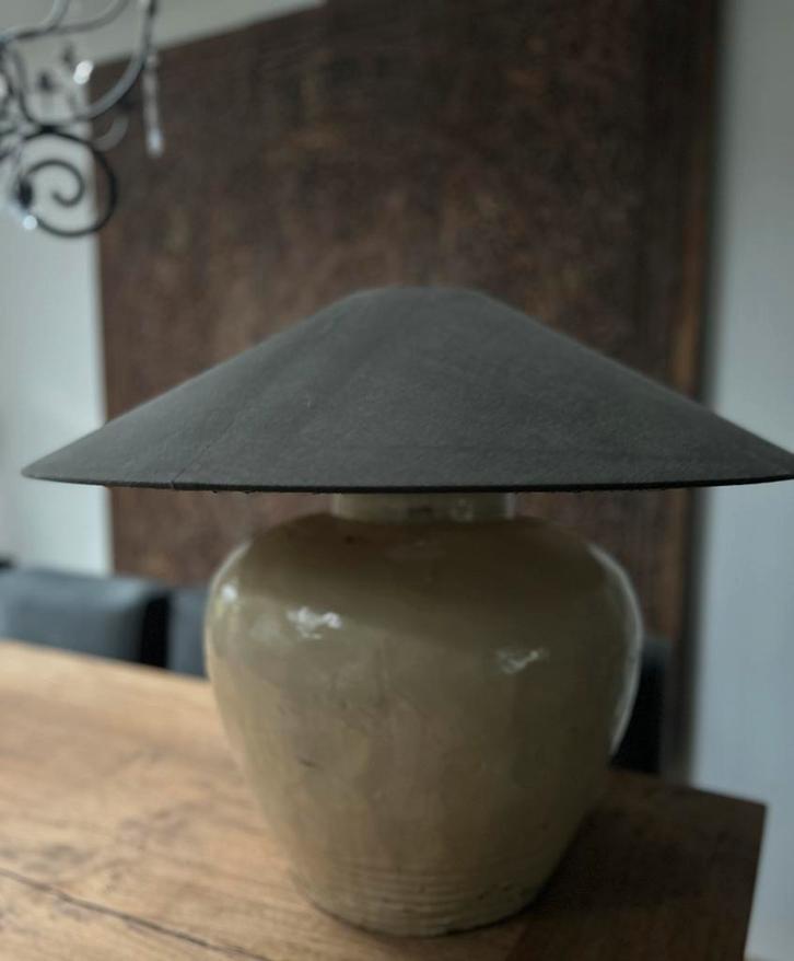 Grote Chinese monochrome kruiklamp zonder de kap, Huis en Inrichting, Lampen | Tafellampen, Ophalen