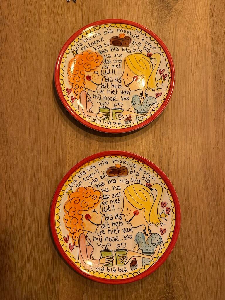 2x Blond Amsterdam Gebaksbordjes, Ophalen, Gebruikt