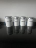 4 x retro/vintage emaille voorraadbussen set, Ophalen of Verzenden