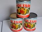 3x de FAAM appelmoes originele etiketten op nieuwe blikken, Verzamelen, Blikken, Ophalen of Verzenden, Overige