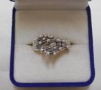 Zilveren modernist ring maat 19  nr.278, Sieraden, Tassen en Uiterlijk, Ringen, Verzenden, 19 tot 20, Zo goed als nieuw, Dame