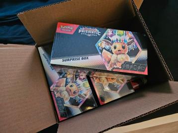 Prismatic evolutions surprise box case (6 boxen) beschikbaar voor biedingen
