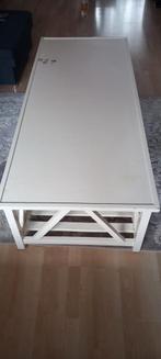 Witte houten salontafel, 100 tot 150 cm, Zo goed als nieuw, Landelijke stijl, Minder dan 50 cm